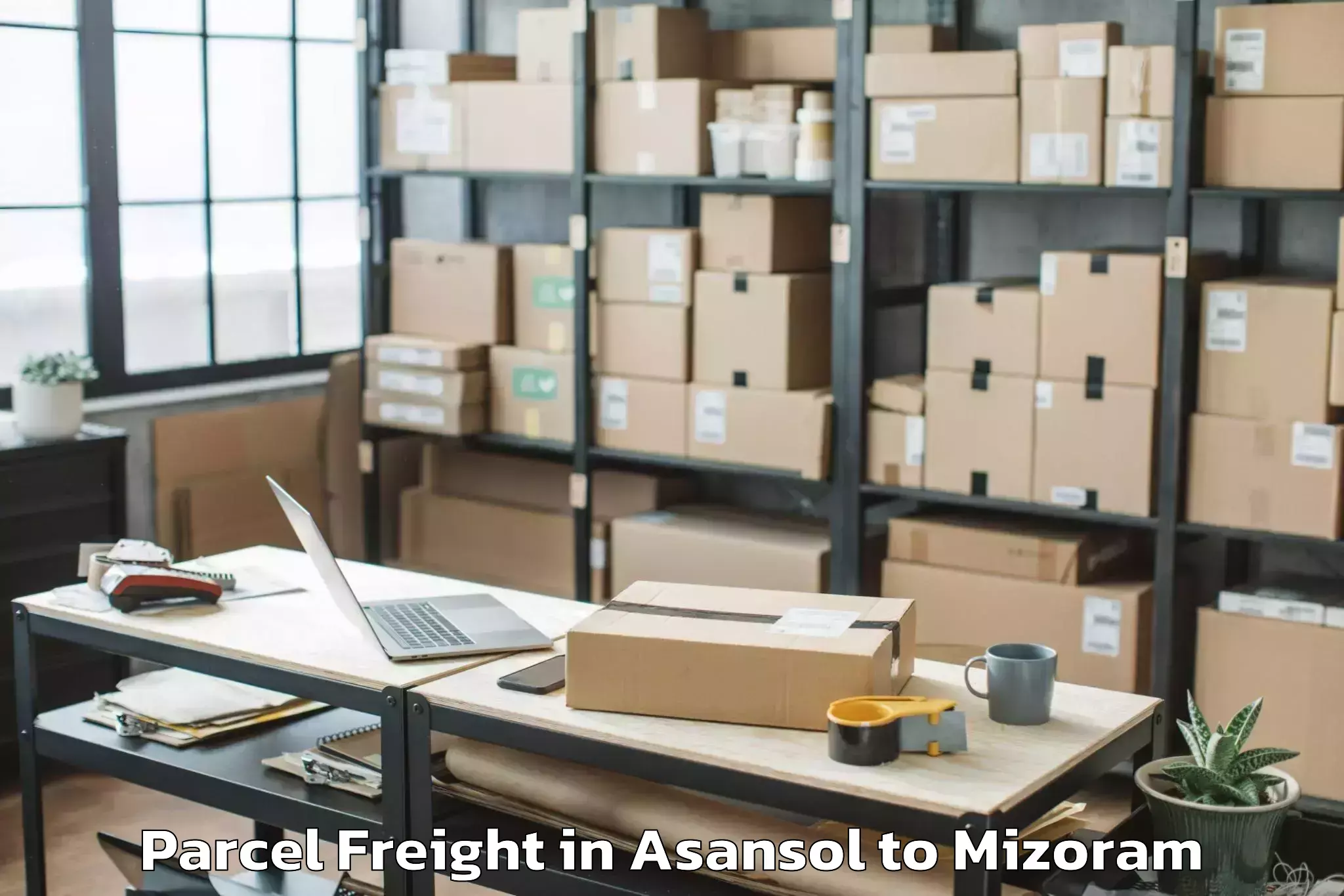 Easy Asansol to Lawngtlai Parcel Freight Booking